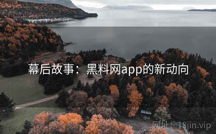 幕后故事:黑料网app的新动向