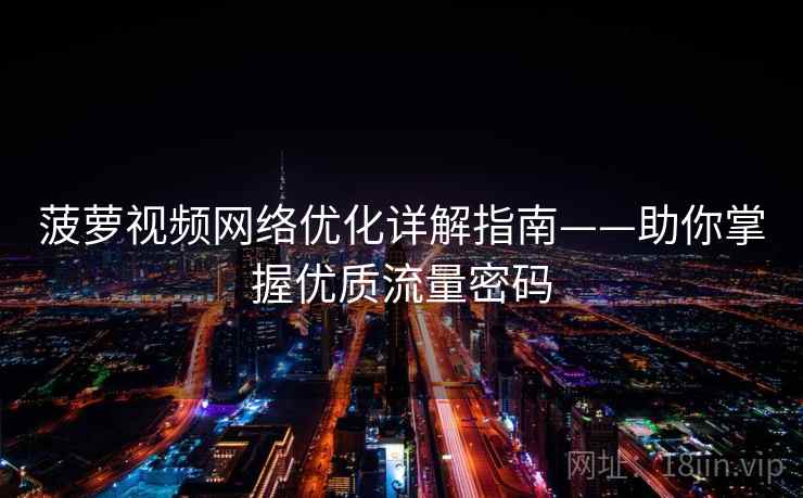 菠萝视频网络优化详解指南——助你掌握优质流量密码